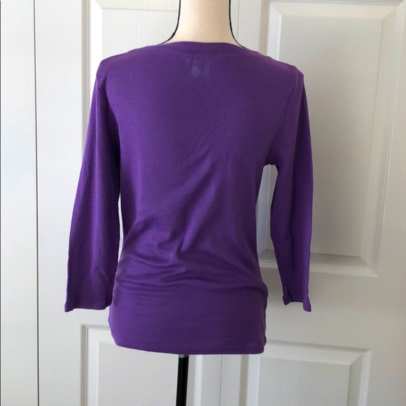 NWOT INC Women’s Scoop Neck 3/4 length Top, XL - Picture 3 of 8
